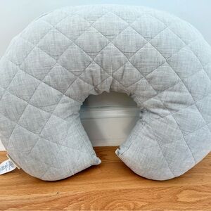 Pottery Barn Kids Quilted Light Gray Nursing Pillow